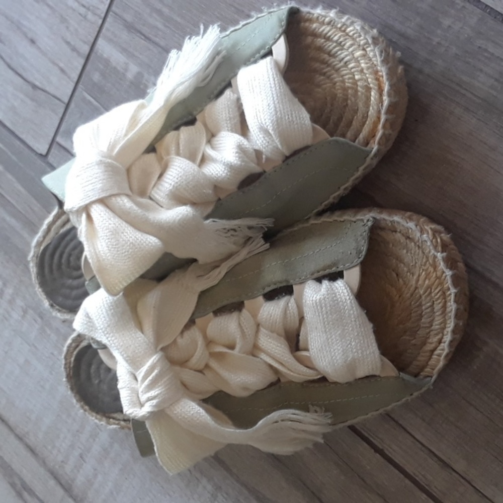 Chloe Espadrille Peep Toe Slides View 5